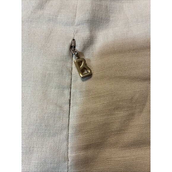 Bogner Women's Tan Blazer Jacket Size 12 Cotton Linen Blend Lined - Picture 2 of 12